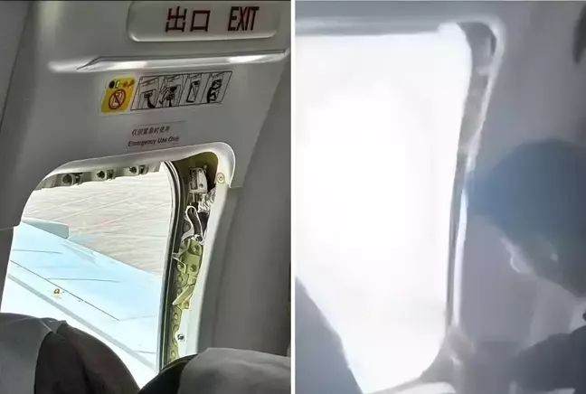 Temiz hava almak istediğini söyleyen yolcu uçağın acil çıkış kapısını açtı