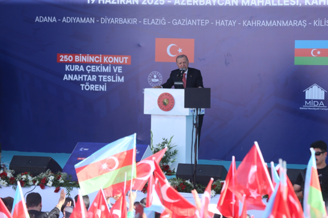 Erdoğan: Depremde ülkemizin imdadına ilk koşanlardan biri can Azerbaycan'dı